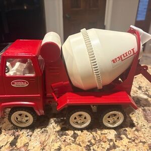 Tonka Red and Cream Cement Mixer Truck